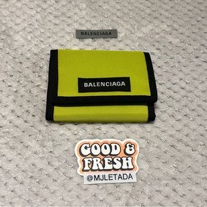 Balenciaga Neon Green Explorer Wallet